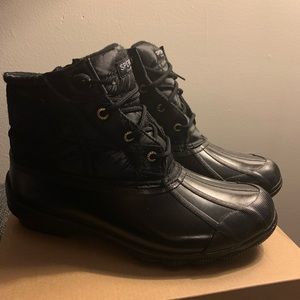 Black Sperry Boots